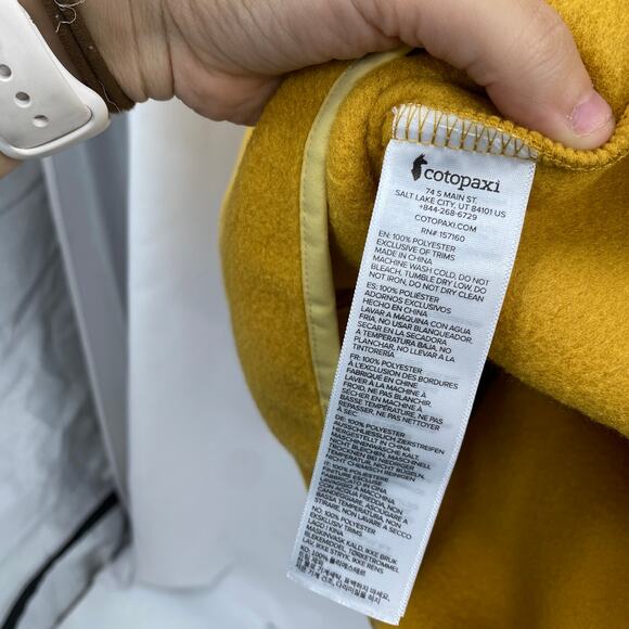 Cotopaxi 4X Yellow Teca Fleece Full-Zip Jacket - Picture 7 of 7